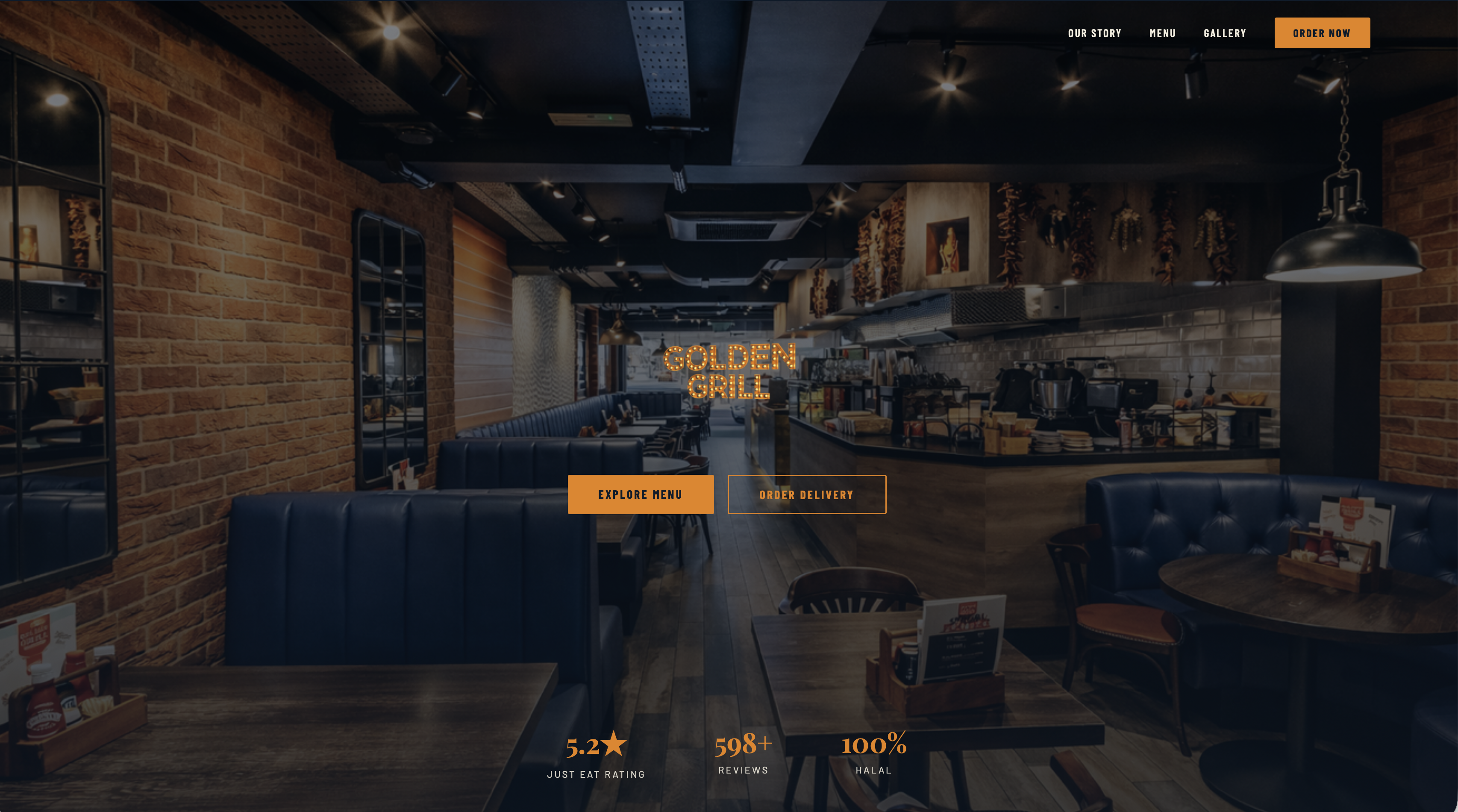 Golden Grill website screenshot